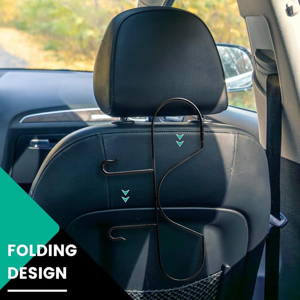Folding Design Hat Rack For Car, Cowboy Hat Holder For Truck SUV Car(Keep Hat Shape), Automotive Seat Back Hard Hat Holder Car Clothes Hanger, Cowboy