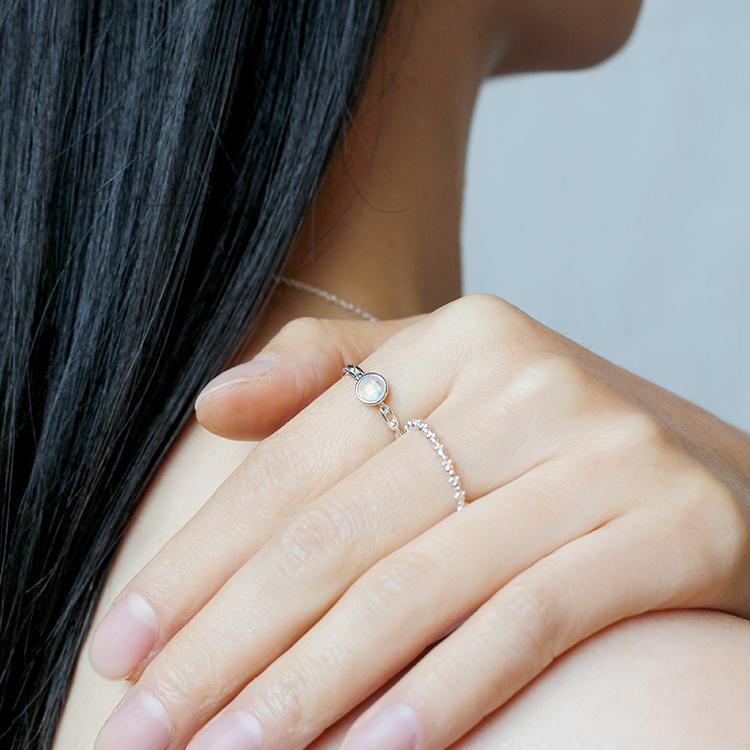 47Bag 925 Silver Birthstone Rings, 12 Types, Clair (B Type)