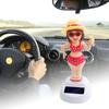 Solar Beach Girl Swing Car Cactus Automatic Ornament Interior Dashboard Decor