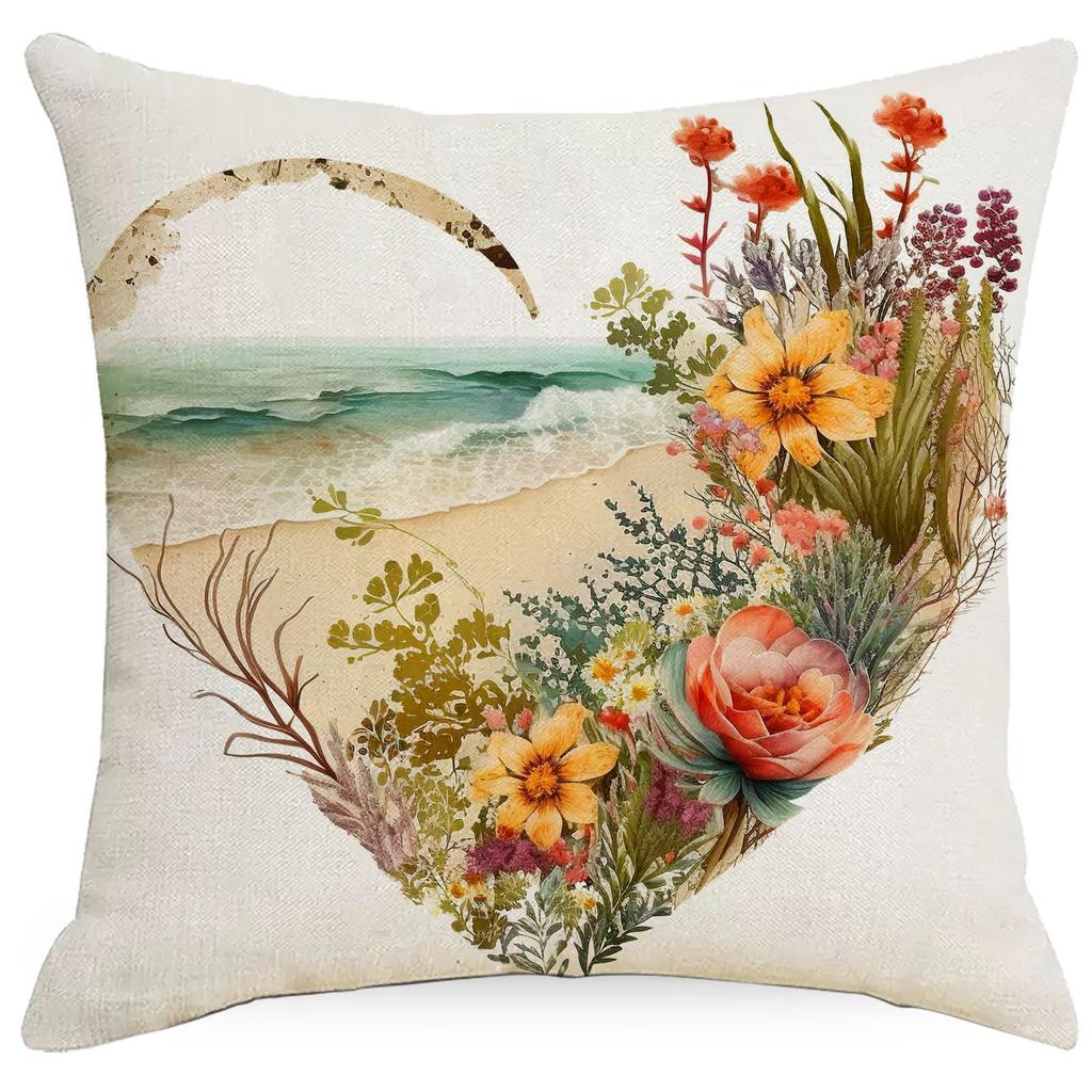 Summer Beach Scenery Pillow Case Sofa Living Room Pillow Case Home New Style