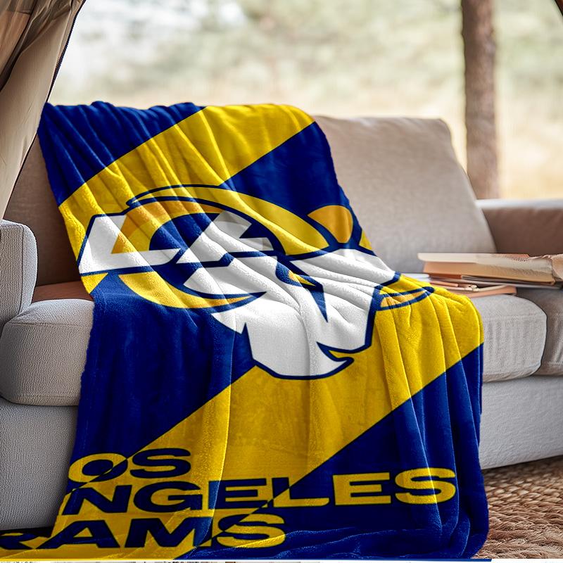 Angeles Rams Team Blanket Outdoor Flannel Blanket for Camping, Hiking, Garden Parties, Picnic Essentials,gift for family and friends