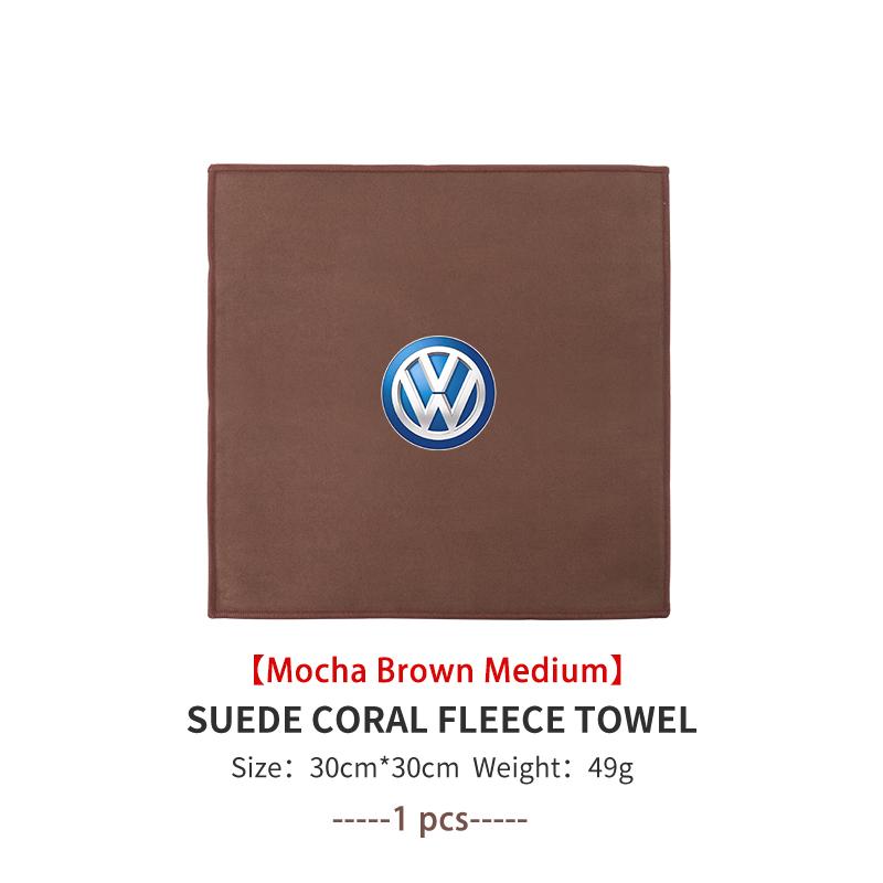 WET1 For Volkswagen VW Car Deer Skin Absorbent Coral Velvet Wiping Cleaning Towel Polo Jetta Sagitar Magotan Passat B5 B6 B7 CC