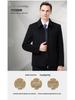 Men's Double-Sided Wool Jacket with Winter Down Liner for Middle-Aged Dads
