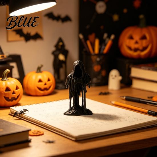 Decorative Collectible Items 3D Printed Grim Reaper Statue Decor Halloween Desk Figurine Cute & Spooky Home Decor Accessories Ornament Office Shelf