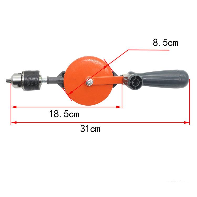 3/8 inch Portable Hand Crank Drill Mini Manual Drill With Double Pinions For Wood Plastic Double Gear