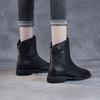 Leather Martin Boots Women's British Style 2026 New Trendy Chelsea Small Short Boots Flat Bottom Pointed Thin Women's Boots
