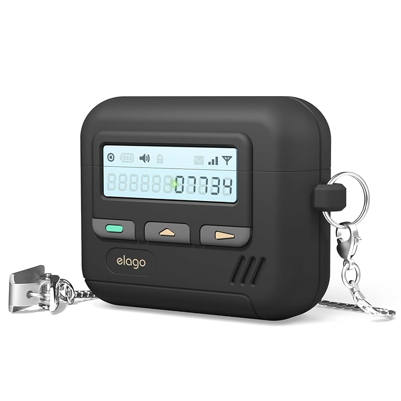 

[elago] AirPods 4 correspondence case Shockproof soft silicon cover strap chain with pager design wireless charging [ AirPods4 air pots 4th generation