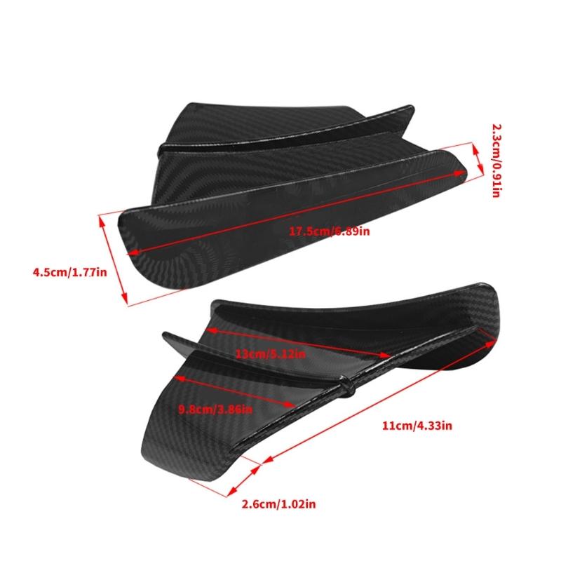ABS Motorcycle Side Wind Winglets for Competitive Bikes High Speed Stability Improved Ride Comfort on Various Terrains