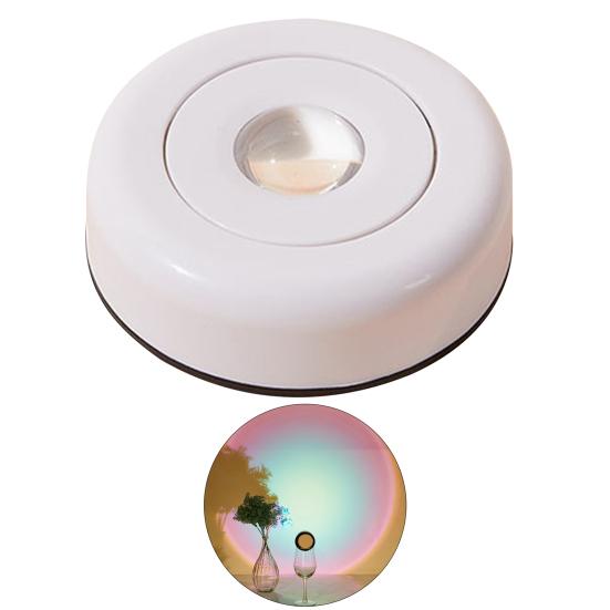 

Светодиодный светильник с регулируемой яркостью, компактный, из АБС-пластика, двухрежимный, для шкафа, светодиодная лампа для проекции заката, товары для дома разноцветный