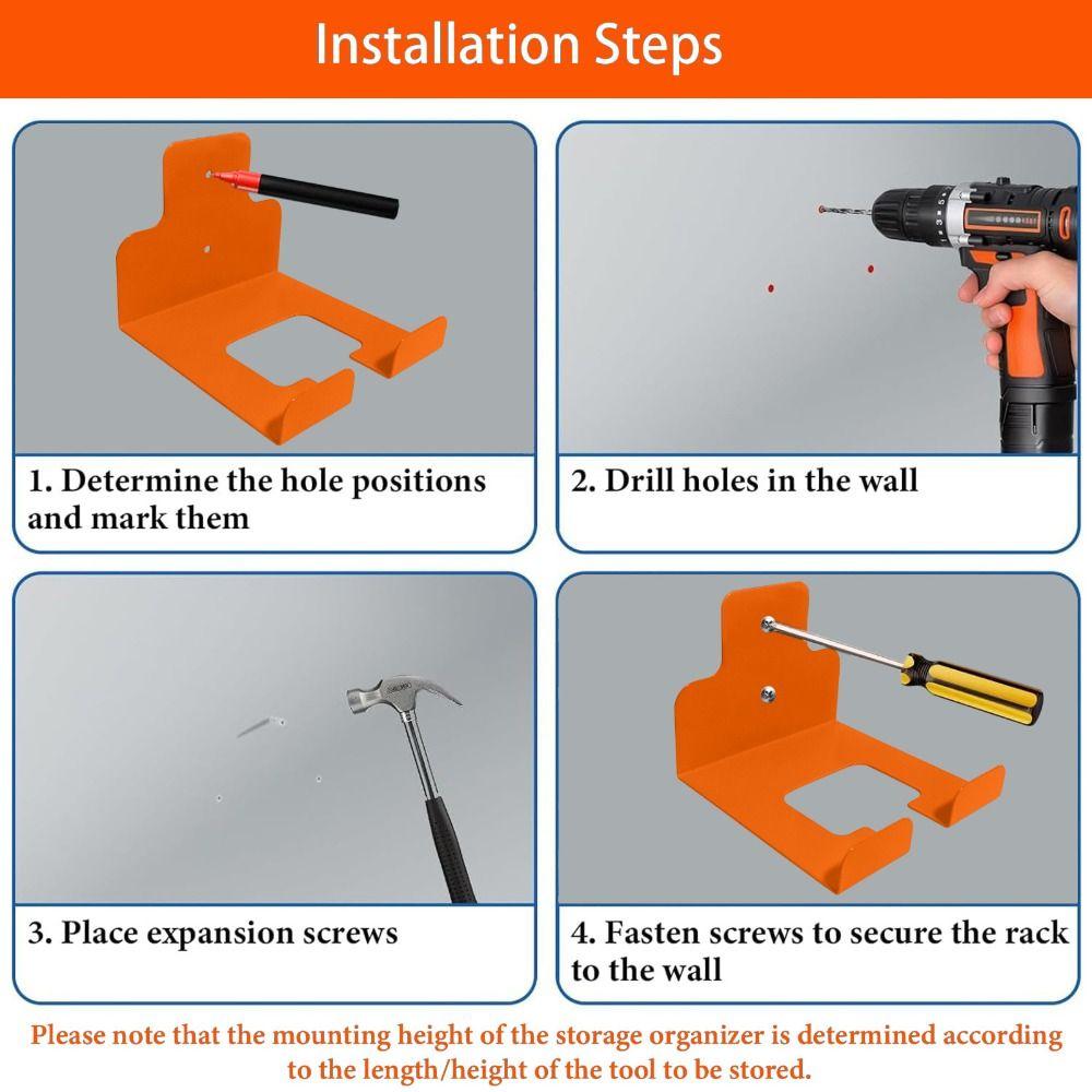 1Pcs Wall Mounted Weed Whackers Holder Heavy-Duty Adjustable Garden Grass Trimmer Rack Iron Save Space Garden Tool Holder