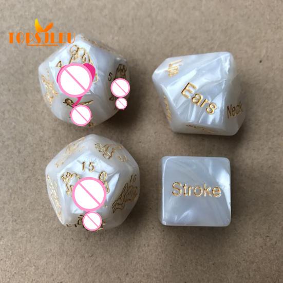 Sexy Reusable Dice Set - 1/2/4/5Pcs, Safe, Exciting, Luminous Design, Tricky Night Club Toy for Endless Fun