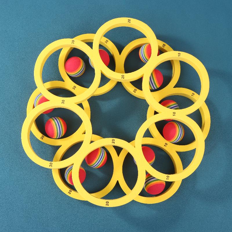 Pool Games Set With 10/12 Balls Pool Floating Throwing Games Floating Ring For Kids Adults Swimming Pool Water Game