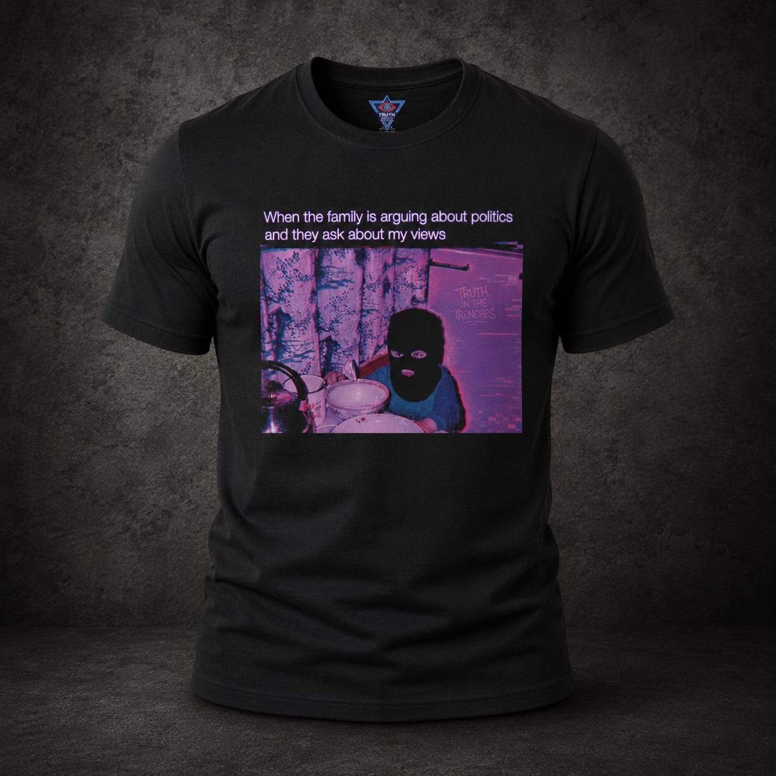 Masked Goon Child | Political Humor T-Shirt | Satire Graphic Tee M