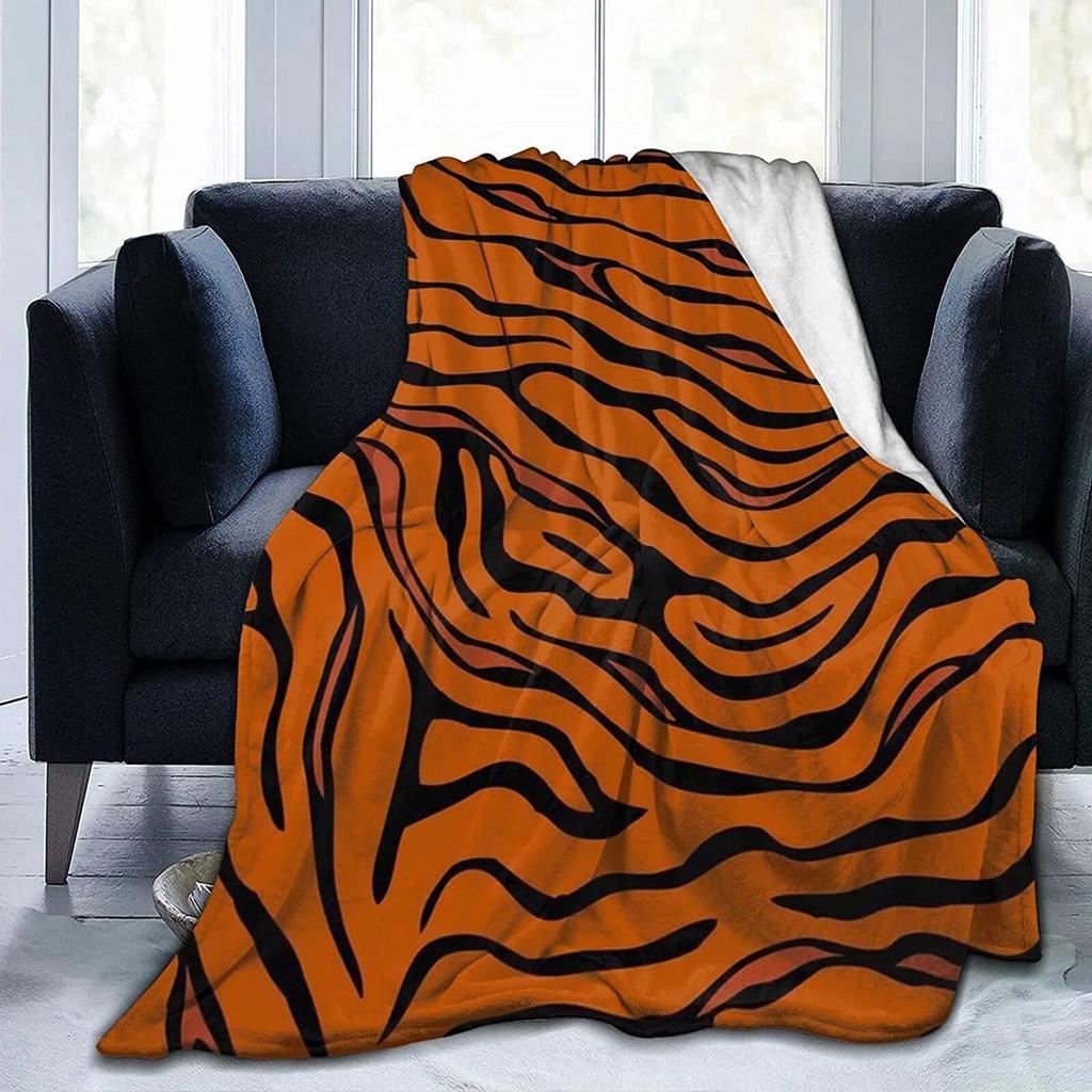 Tierhaut-Bedruckte Decke Leopard Tigerstreifen Flanelldecke Vier-Jahreszeiten-Nickerchen-Decke Schlafzimmer Dekorative Decke