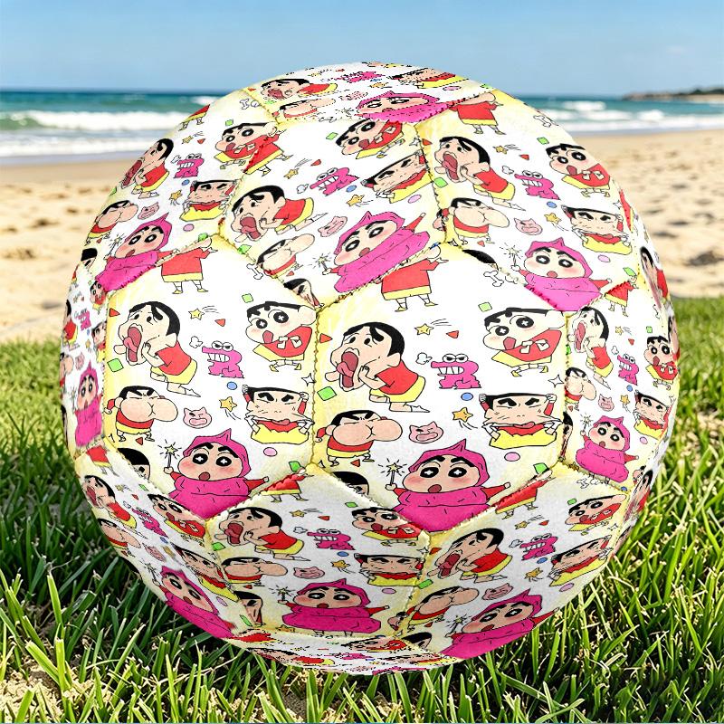 Crayon Shin Print Size 5 Soccer Ball, PU Wear Resistant Football for Match Training and Daily Practice, Birthday Gift for Soccer Fans