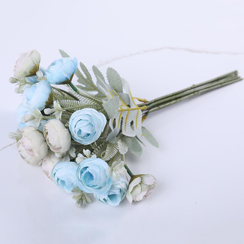 Simulated Peony Jasmine Flower Hand-Held Bouquet Home Living Room Silk Flower Decoration Bridal Wedding Photography Props