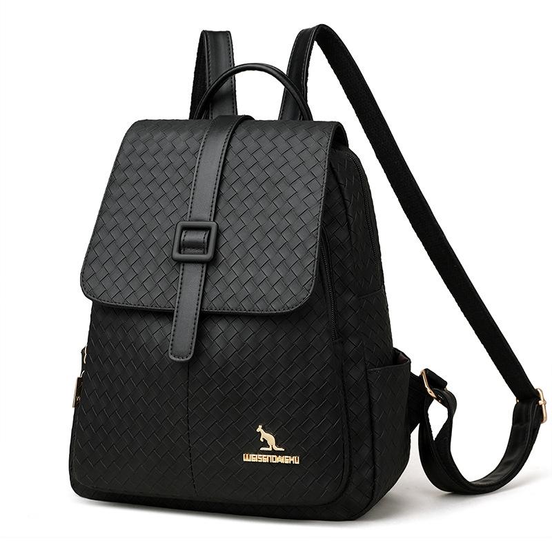 Soft Leather Backpack Women's Large Capacity Travel Bag