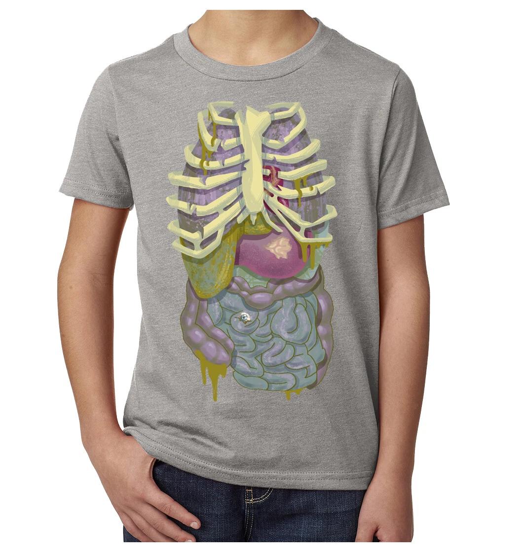 Zombie Guts Costume Shirts, Kid s Graphic Tees, Funny Halloween Shirts Kids 4XL