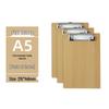 5 Wooden Clipboards Set: Includes 4 Clipboards with Pen Holders, 5 Writing Pads, and 16 File Boards for Restaurant Order Management