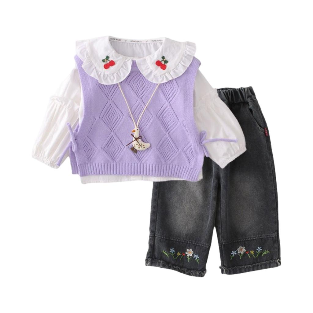 Dětská ležérní souprava s dlouhým rukávem, pohodlné každodenní oblečení