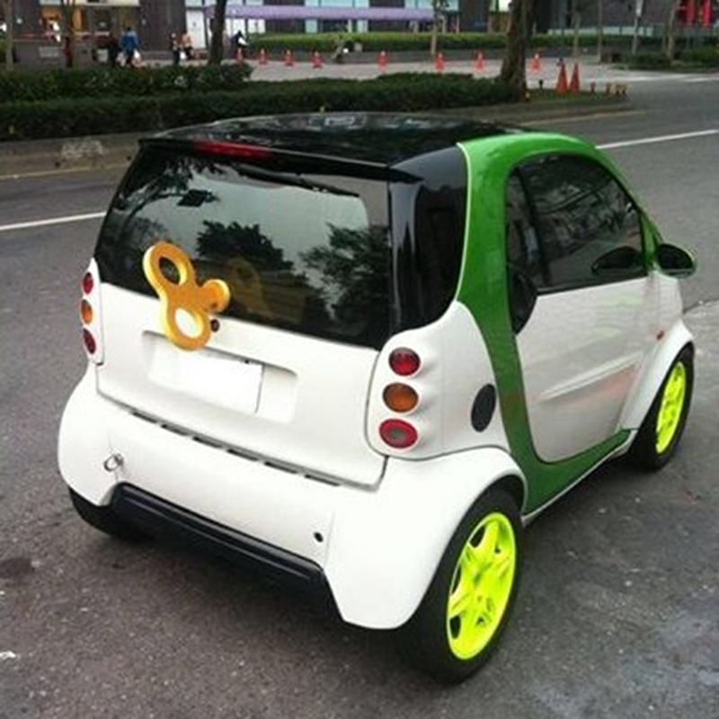 Car Styling Rear View Clockwork Helmet Car Decorating Accessories Without Light Car Tools 2025 High Quality Solid Color Car Part