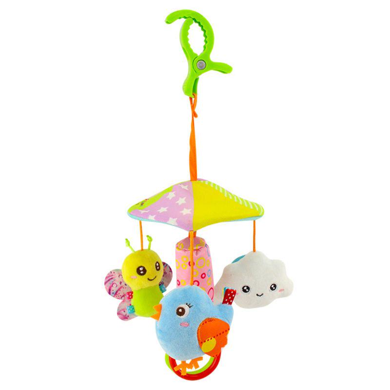 Baby Crib Mobile Bed Bell,Wind Chimes Bell Toys,Colorful Baby Crib Toys,Plush Hanging Rotating Toy for Newborn Infant Baby Crib Bedroom Decoration,7.9 x 7.9 x 22.5 inch,A1