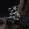 Vintage Punk Stainless Steel Skull Rings For Men Gothic Punk Satan Demon Horror Skull Ring Hiphop Motorcycle Rock Biker
