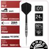Target Japan BLACK MARQUE PW2.0 90% Tungsten Steel Tip Darts Set, 22/24g, K-Flex No. 6 Shape (24g)