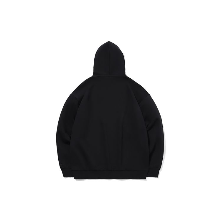 Li Ning Sports Fashion Series Hooded Pullover Fleece Sweatshirt Unisex sweatshirt Black AWDQB72-3