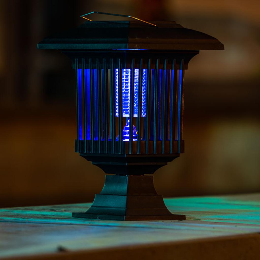 Solar Mosquito Killing Lamp Lawn Lamp Bug Zapper Utomhus insekt Fly Zapper Electric Shock Mosquito
