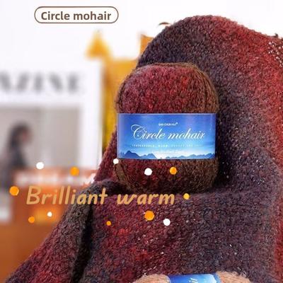 50g/bol Kleurverloop Cirkel Mohair Speciale Garenbol Handgemaakt DIY Haaknaald Naald Sjaal Baby Trui Hoed Geen Pluizen