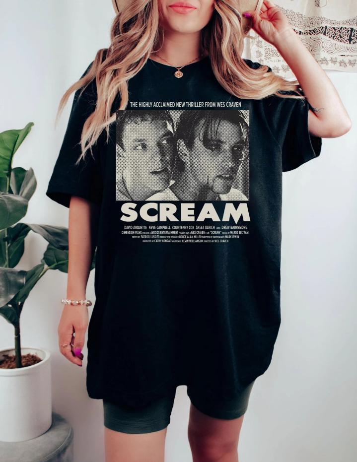 Scream Billy Stu Shirt BillyLoomis Shirt Stu Macher Scream Shirt Scream T-shirt Scream 1996 Movie Oversized Unisex Harajuku high quality 4XL