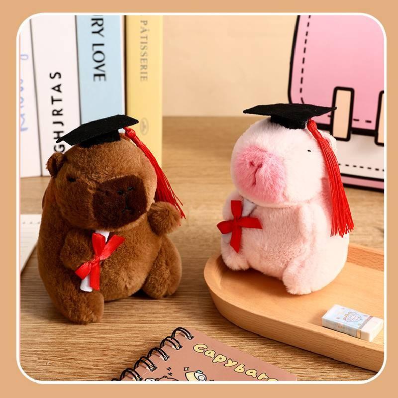 Cute Plush Capybara Keychain Ideal For Graduates Parties And Celebrations