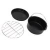 Fryer Accessories Stainless Steel Baking Cake Barrel Pizza Pan Grill Nonstick Coating Dishwasher