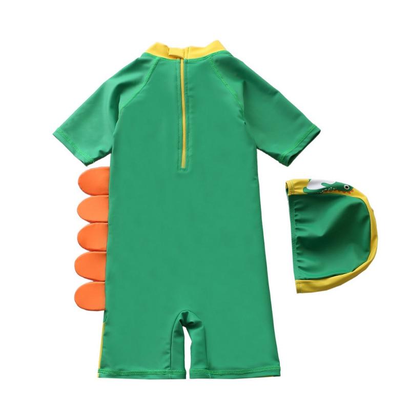 Baby Toddler One Piece Zip Sunsuits with Sun Hat Infant Beach Swimsuit