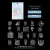 40pcs PET Holographic Transparent Sticker Pack, Shiny Journal Decor Material, DIY Waterproof Decals