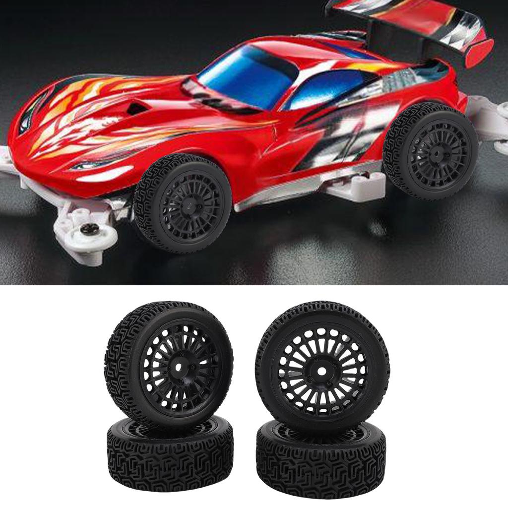 4PCS 1Celsius10 RC   Car Tires Replacement for    01 Xv02 Sturdy Plastic 70mm RC Car Maze Tire Wheel