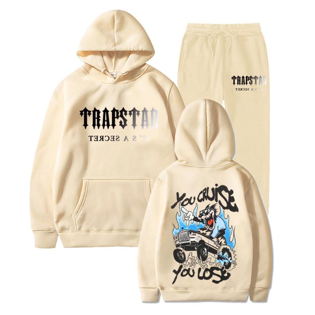 Womens Plush Long Sleeved Loose Fitting Pullover With Letter Print And Rope Hoodie Two Piece