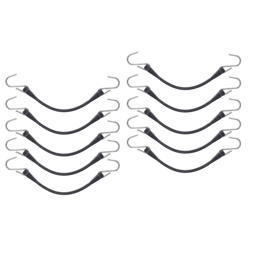 10 Pcs Truck Tie Down Cord 10in Heavy Duty Motorcycle Trailer Tow Rope Bungee Cord Tarp Straps with Hook