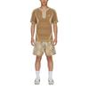 adidas AOP X CLOT Shorts By EDC Warm Sandstone Unisex Bottoms Tan KE7068