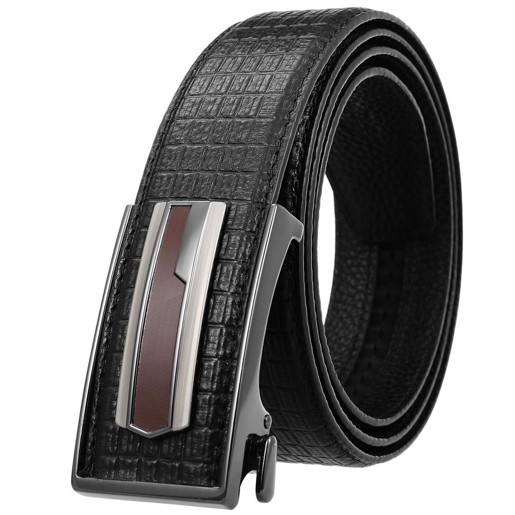 First Layer Cowhide Belt, Automatic Inner Buckle Men'S Belt Ly36-21783-5