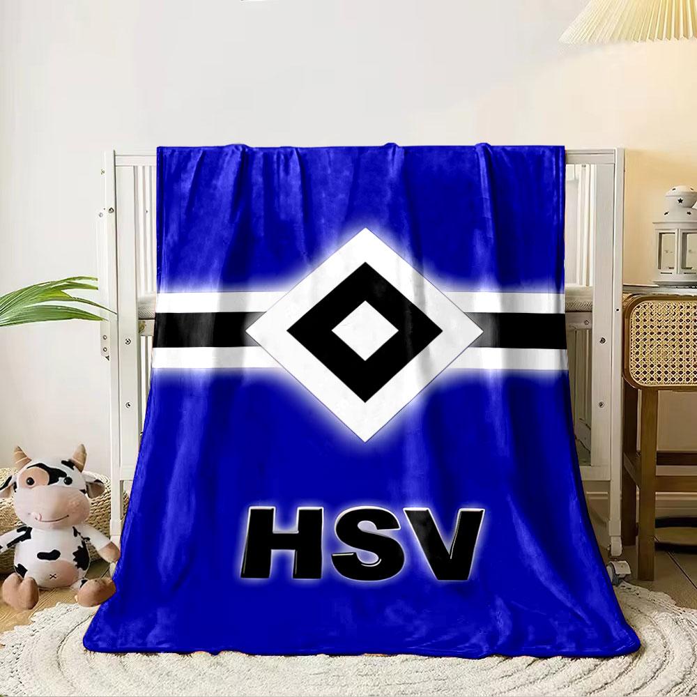 HSV Logo Blue Blanket for All Seasons Blanket Lunch Break Throw Gift