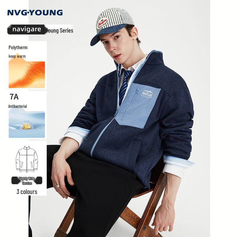 NVG·YOUNG Stand-Collar Thermal Fleece Jacket