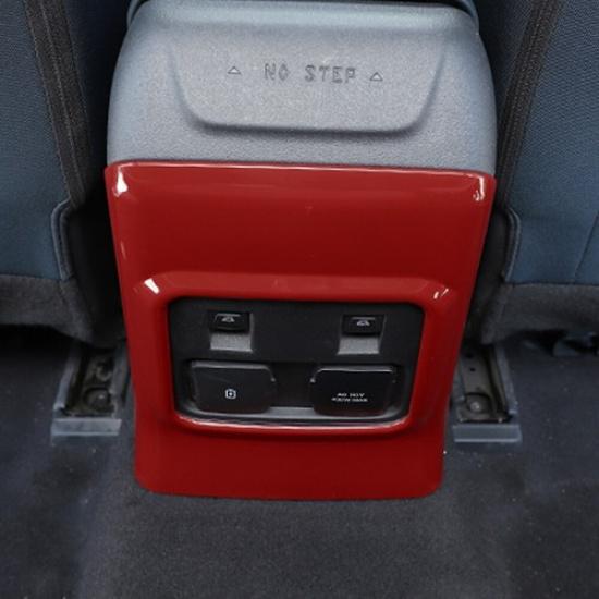 ABS Rear Window Switch Panel Frame Cover Bezels Trim For Ford Bronco +Red