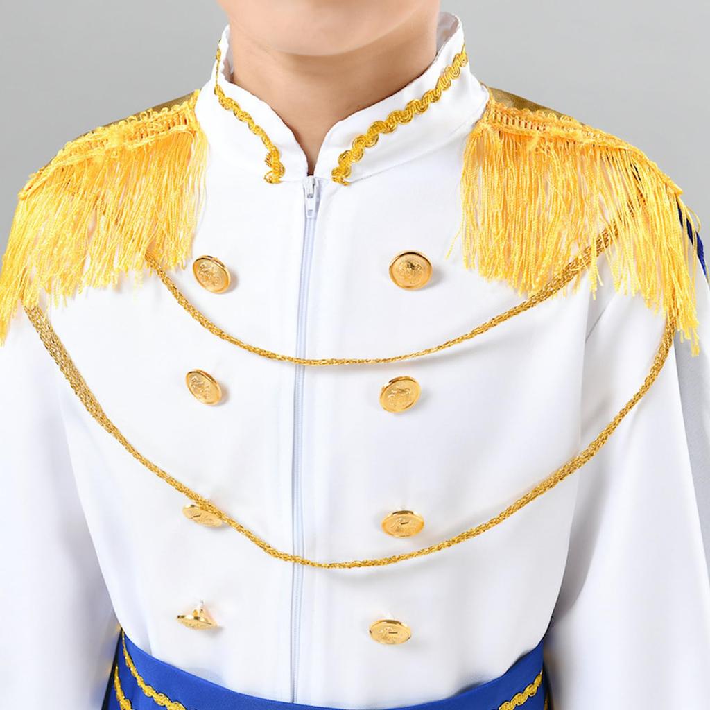 CSILOVEE Prince Halloween Set for Perfect for School Cultural and Parties Kids' Costume, 7-Piece (110cm), Boys, Halloween, Christmas, Parties,