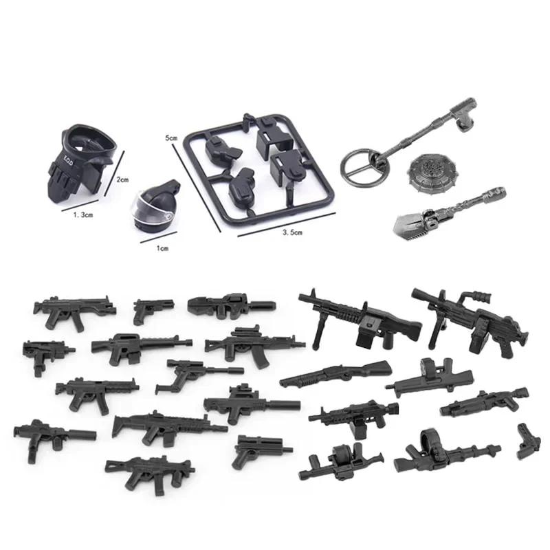 Building Blocks Weapons Accessory Soldier Digital Gift Ninja Sword Mortar Cannon Missile Launcher RPG Toys Mini Brick X006