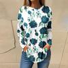 Tee Shirts For Women Fall Casual Long Sleeve Shirts Sweatshirt Christmas Printing Top Pullover