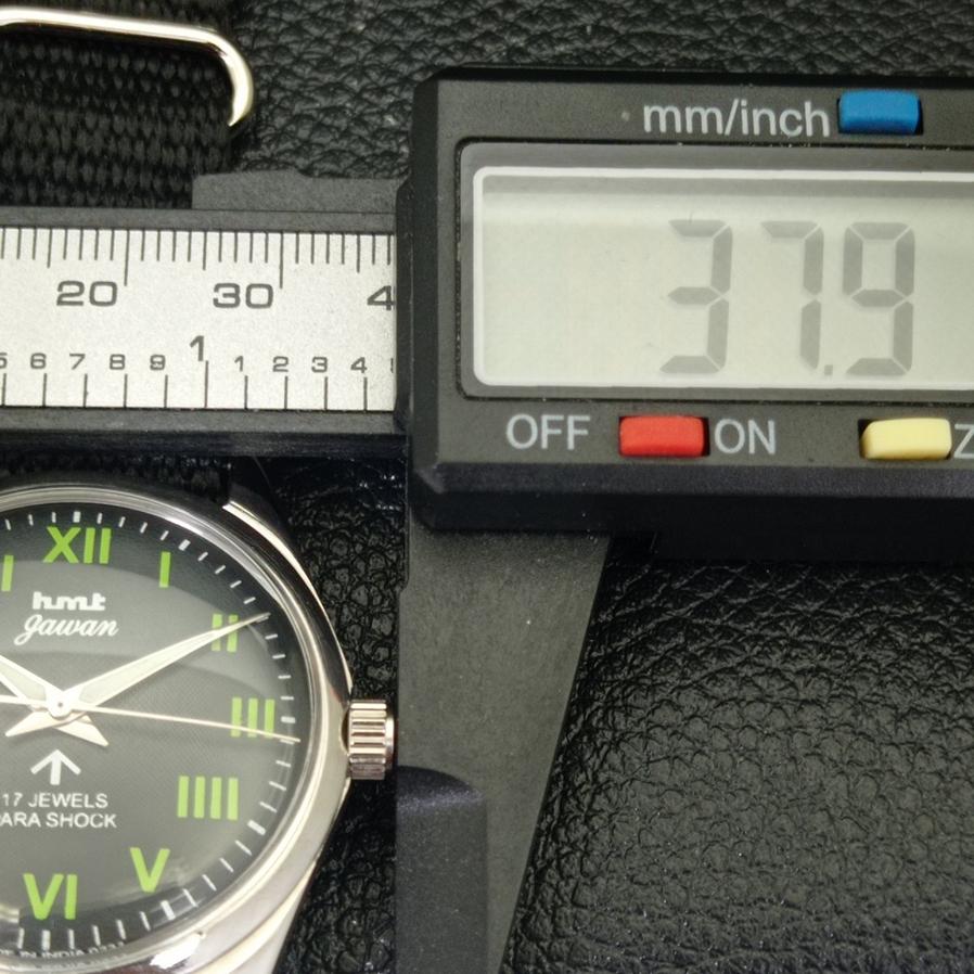 HMT JAWAN AUTENTYCZNY INDYJSKI MĘSKI Z NAKIĘCANĄ RĘCZNIE CZARNYM CYFERBLATEM ZEGAREK a600045-5