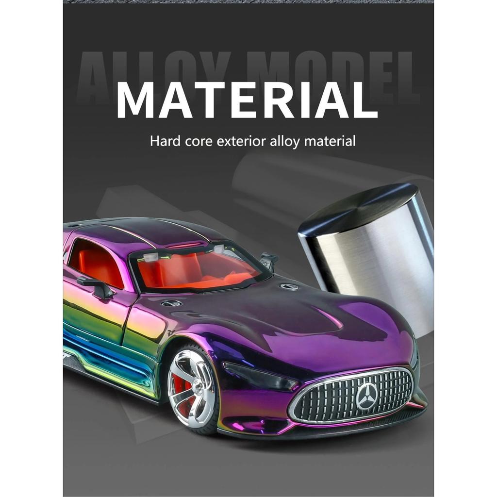 1/32 Benz VISION GT Super Concept Sportwagen Legierung Druckguss Modellauto Hohe Simulation Sammlerstück Kinderspielzeugauto Ton und Licht