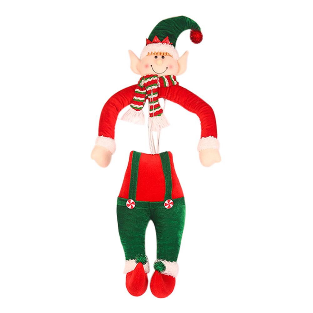 

Эльф Санта Клаус Украшение для елки Добавьте праздничную атмосферу Верхушки для рождественской елки Верхнее украшение Подвижная игрушка Санта Клауса для рождественской елки